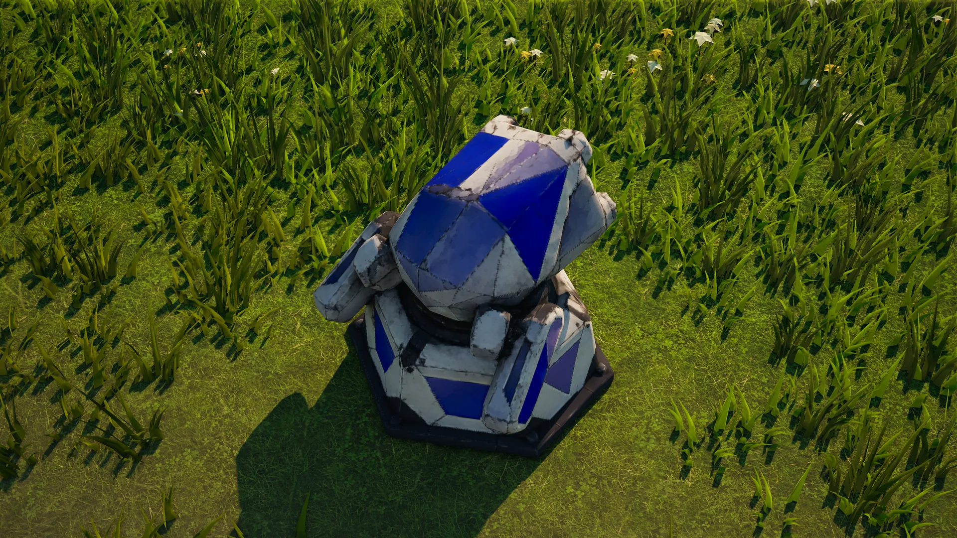 Destroyed Moonveil Drone catcher, with collapsed armour and machinery