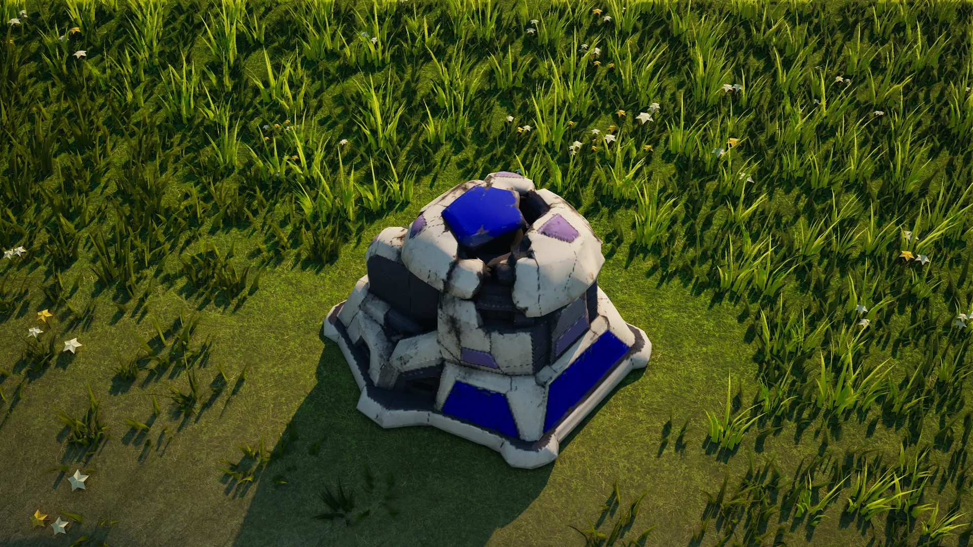 Destroyed Moonveil Energy storage, with collapsed armour and machinery