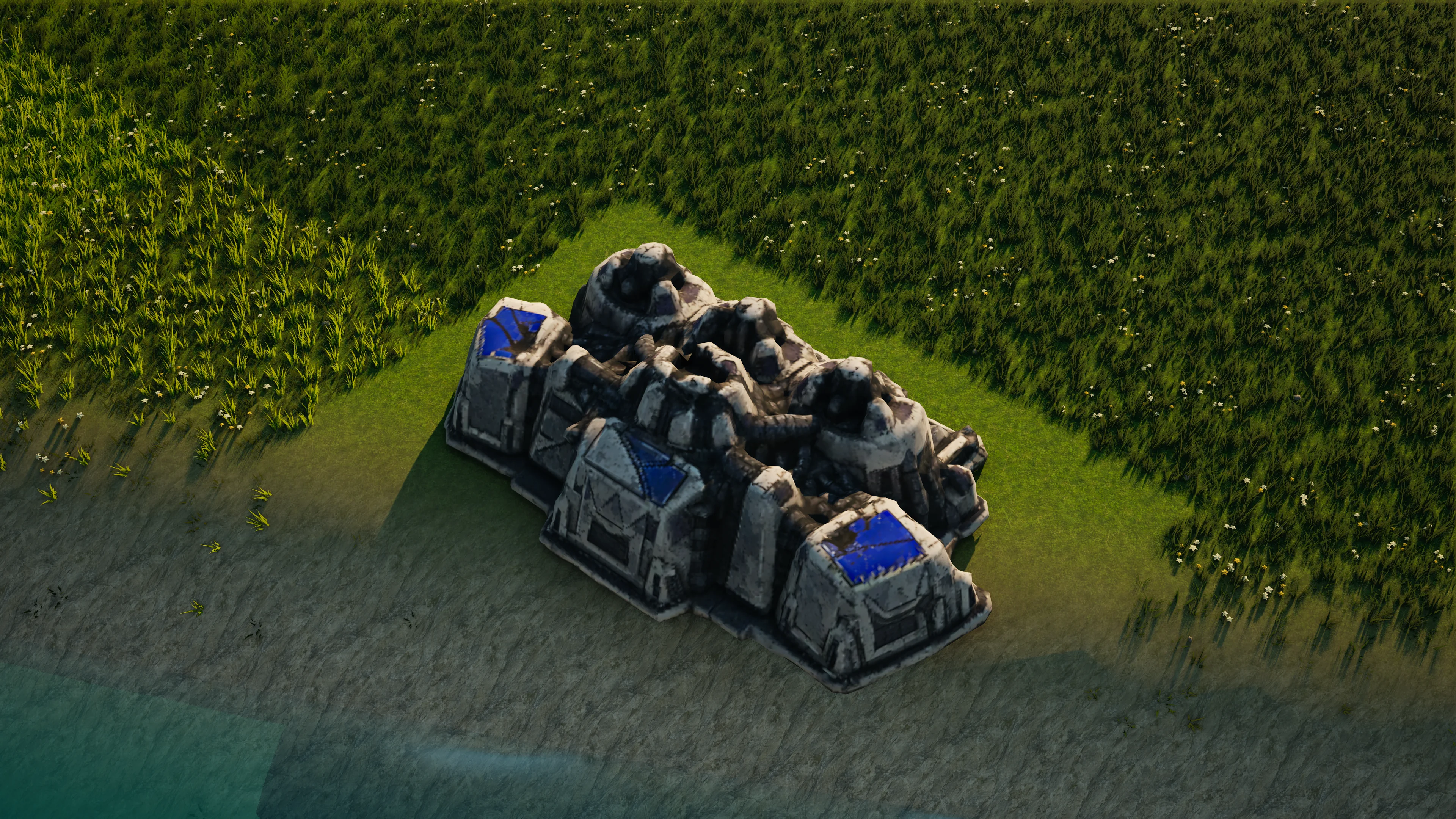 Wrack von Moonveil Matter fabricator, mit eingestürzter Panzerung und Maschinerie