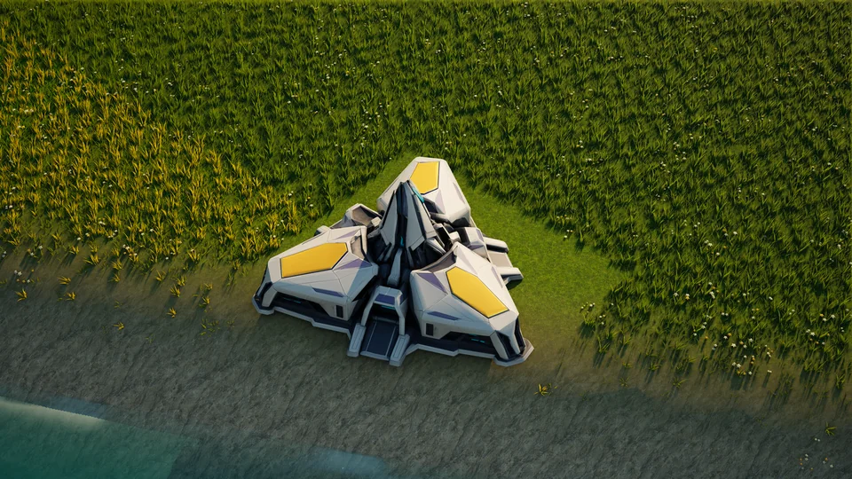 Moonveil Heartbloom standing in Hearthland, viewed from above at a three-quarter angle