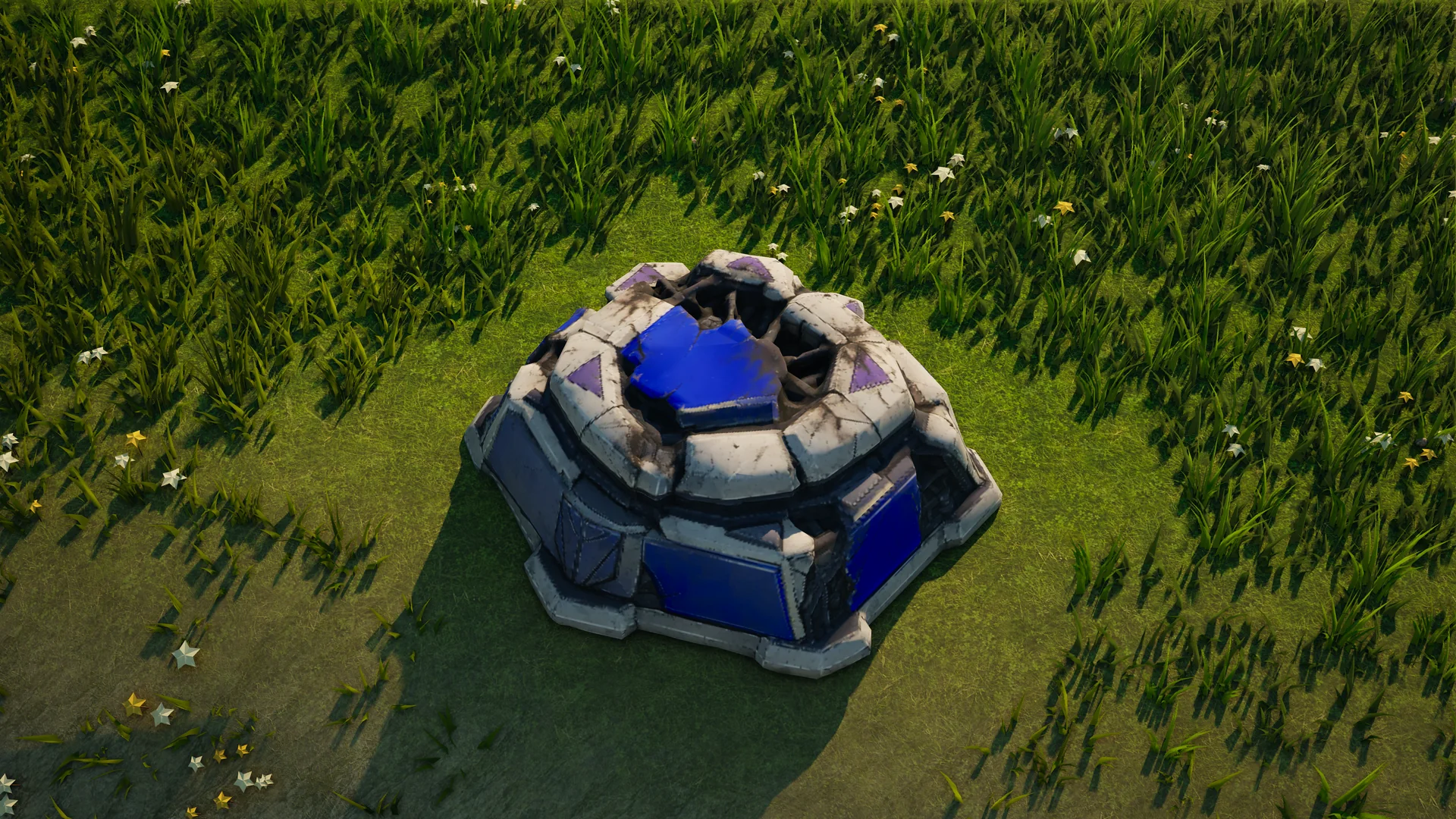 Destroyed Moonveil Matter storage, with collapsed armour and machinery