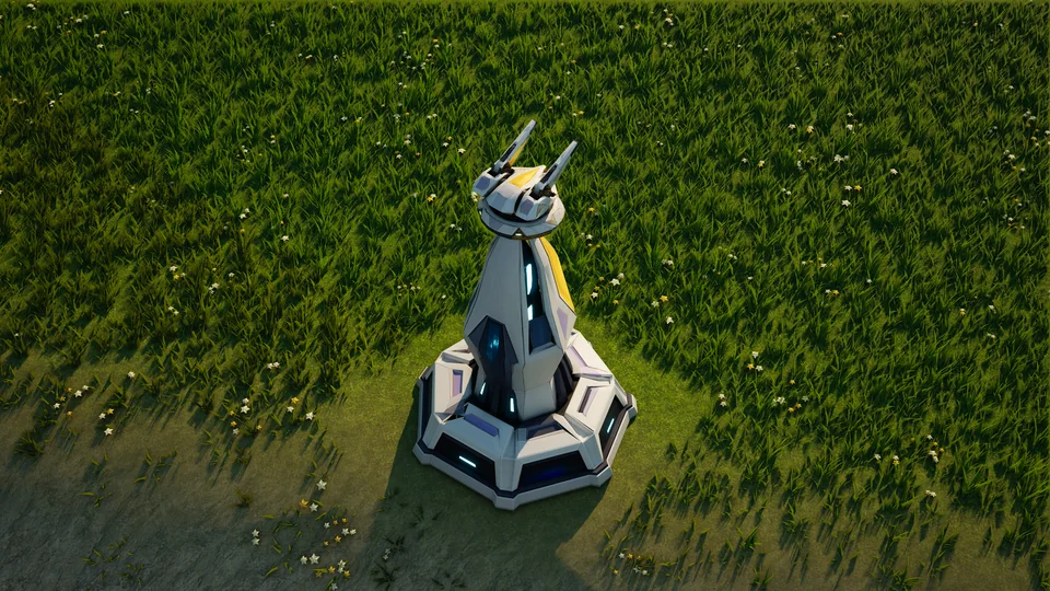 Moonveil Petal standing in Hearthland, viewed from above at a three-quarter angle