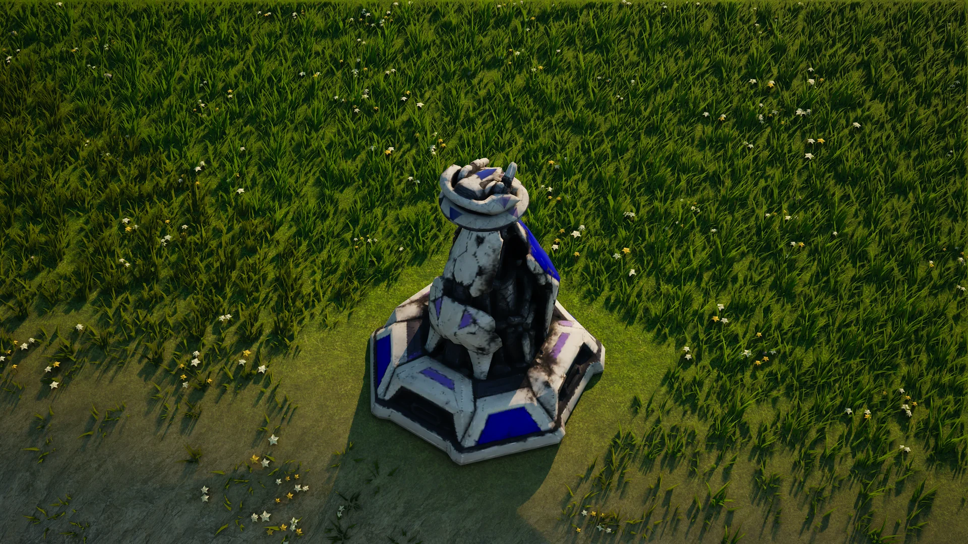 Destroyed Moonveil Petal, with collapsed armour and machinery