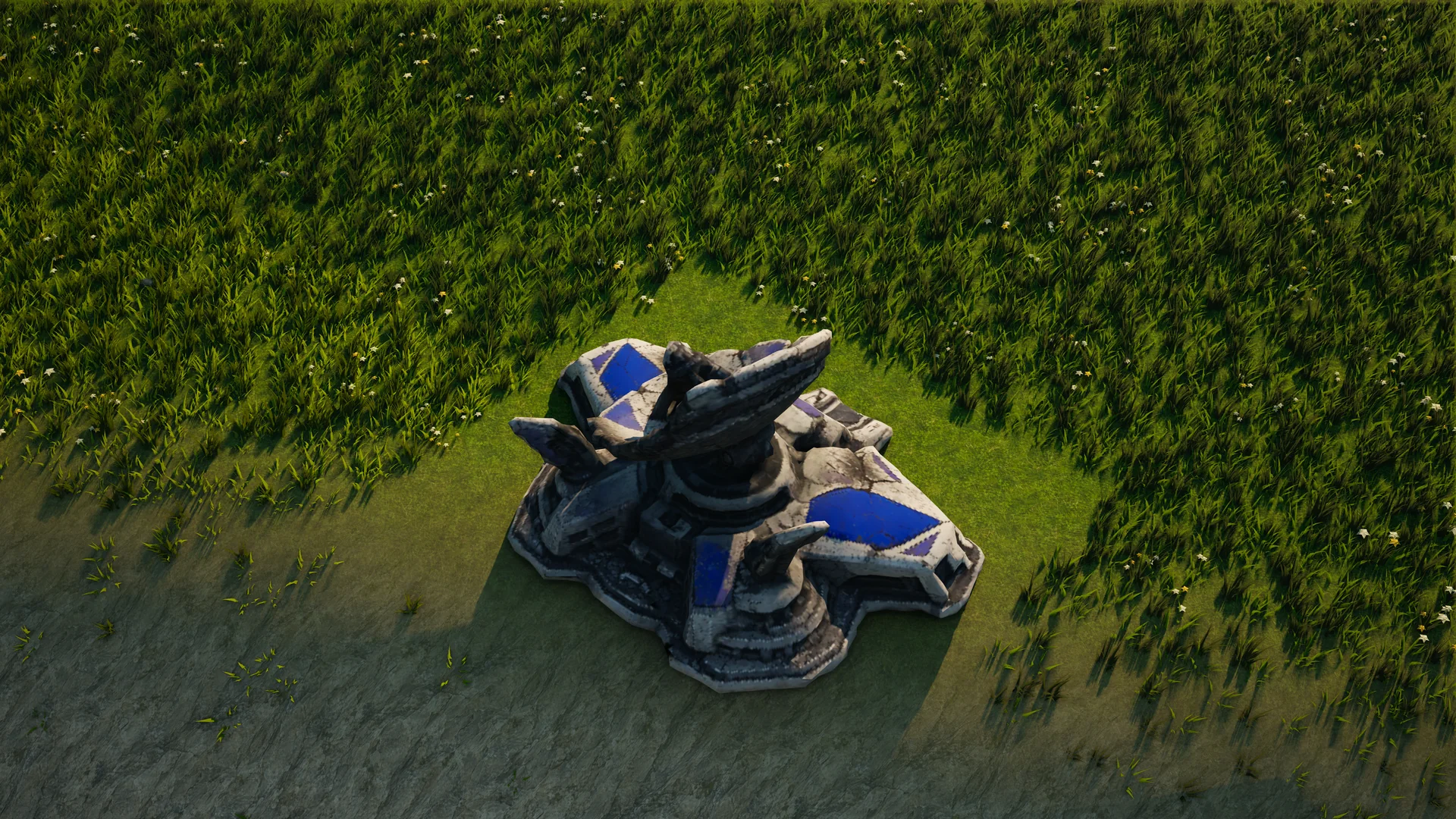 Destroyed Moonveil Radar, with collapsed armour and machinery