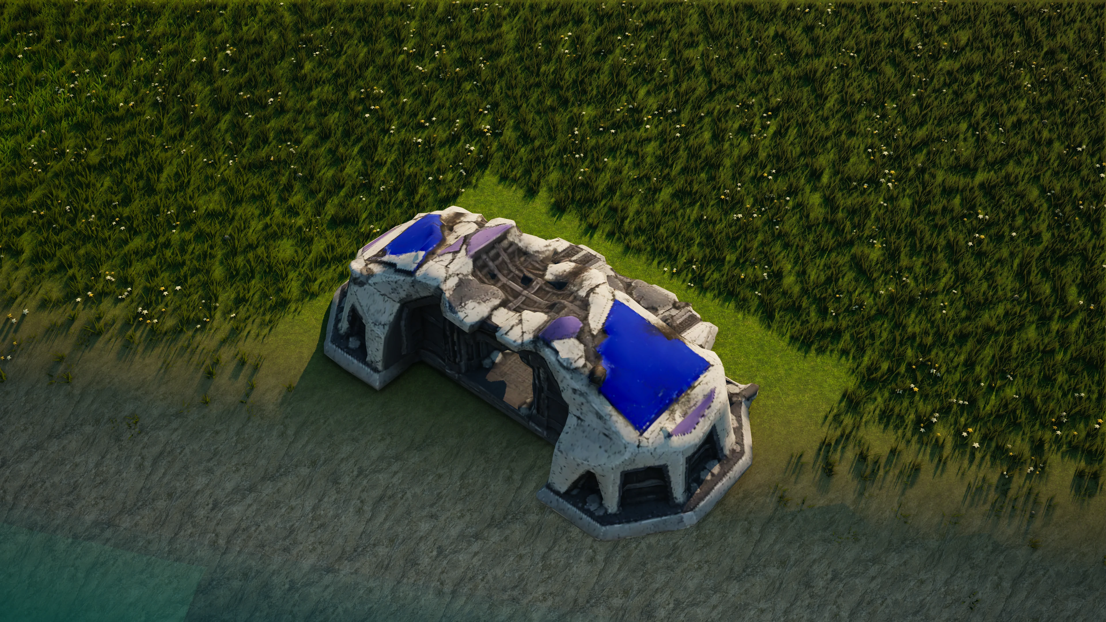 Épave de Moonveil Repair depot, blindage et machinerie effondrés