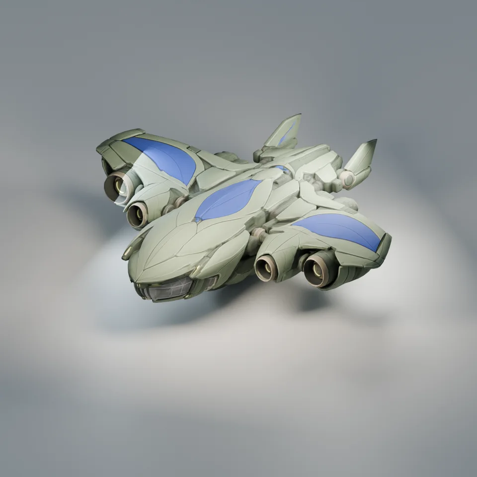 Mossglade Seedfall Bomber — model render
